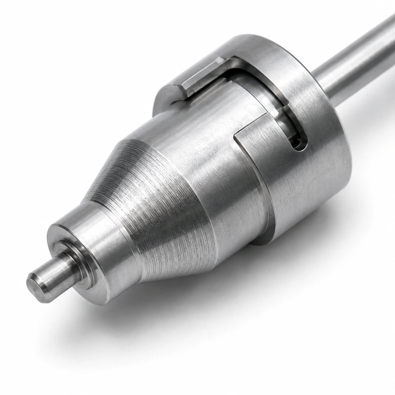 Close-up of Supremo Harvester circular bone scraper for autogenous bone collection