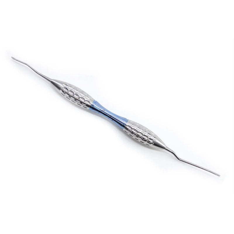 Supremo Vanessa Frazão VF tunneling instrument with textured stainless-steel handle and patterned grip surface