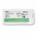 Single sterile package of Techsuture Nylon Soft Blue Suture USP 5-0 with 15 mm 3/8 circle Black Narrow needle