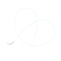 Full thread view of Techsuture Nylon Soft Blue Suture USP 5-0 with 15 mm Black Narrow needle