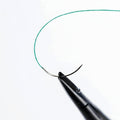 Close-up of 13 mm 3/8 circle Black Narrow needle for Techsuture Nylon Soft Blue Suture USP 5-0