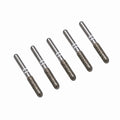 Five 2.0 mm medium-grit FG zirconia crown-cutting diamond burs with round-end cylinder heads